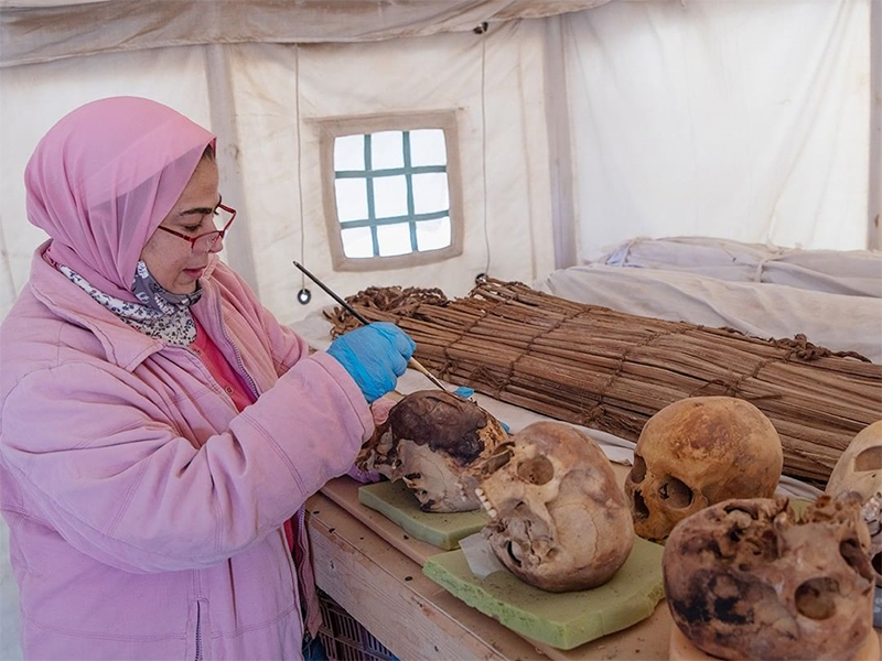 مصر تعلن العثور على معبد خاص بالملكة نعرت وعلى 54 تابوتا أثريا جديدا